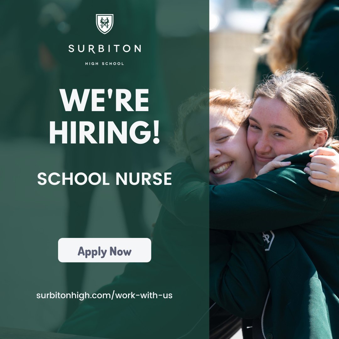Surbiton High School is seeking a School Nurse to join our community! If you're passionate about supporting pupil well-being and health, apply now to be part of our team. 
bit.ly/3RGBQvr