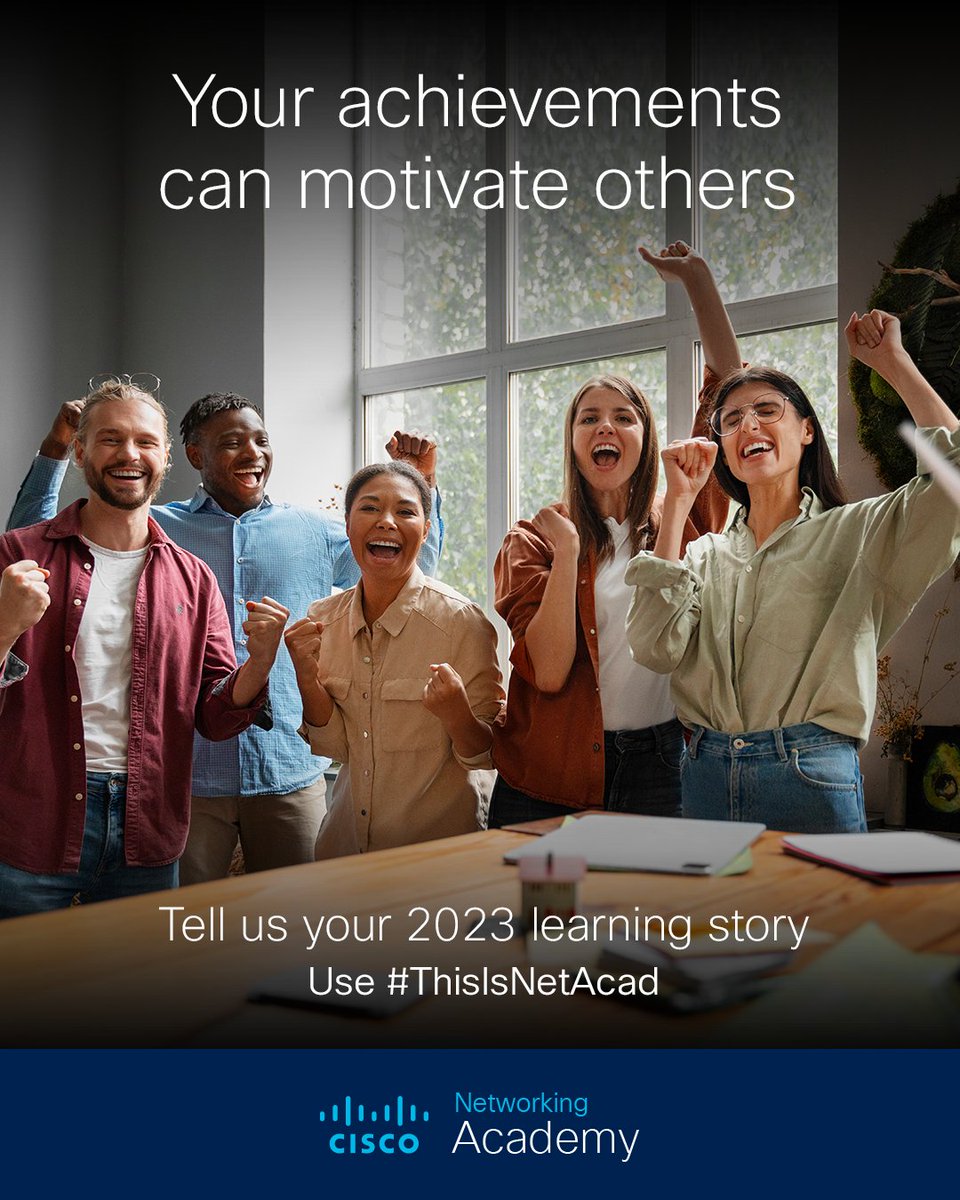 CiscoNetAcad's tweet photo. We invite you to share what your 2023 has been like. π How much did you learn?
Explore the success stories of former students: https://t.co/IGuW56GHlk
#ThisIsNetAcad https://t.co/elStJqwWPZ