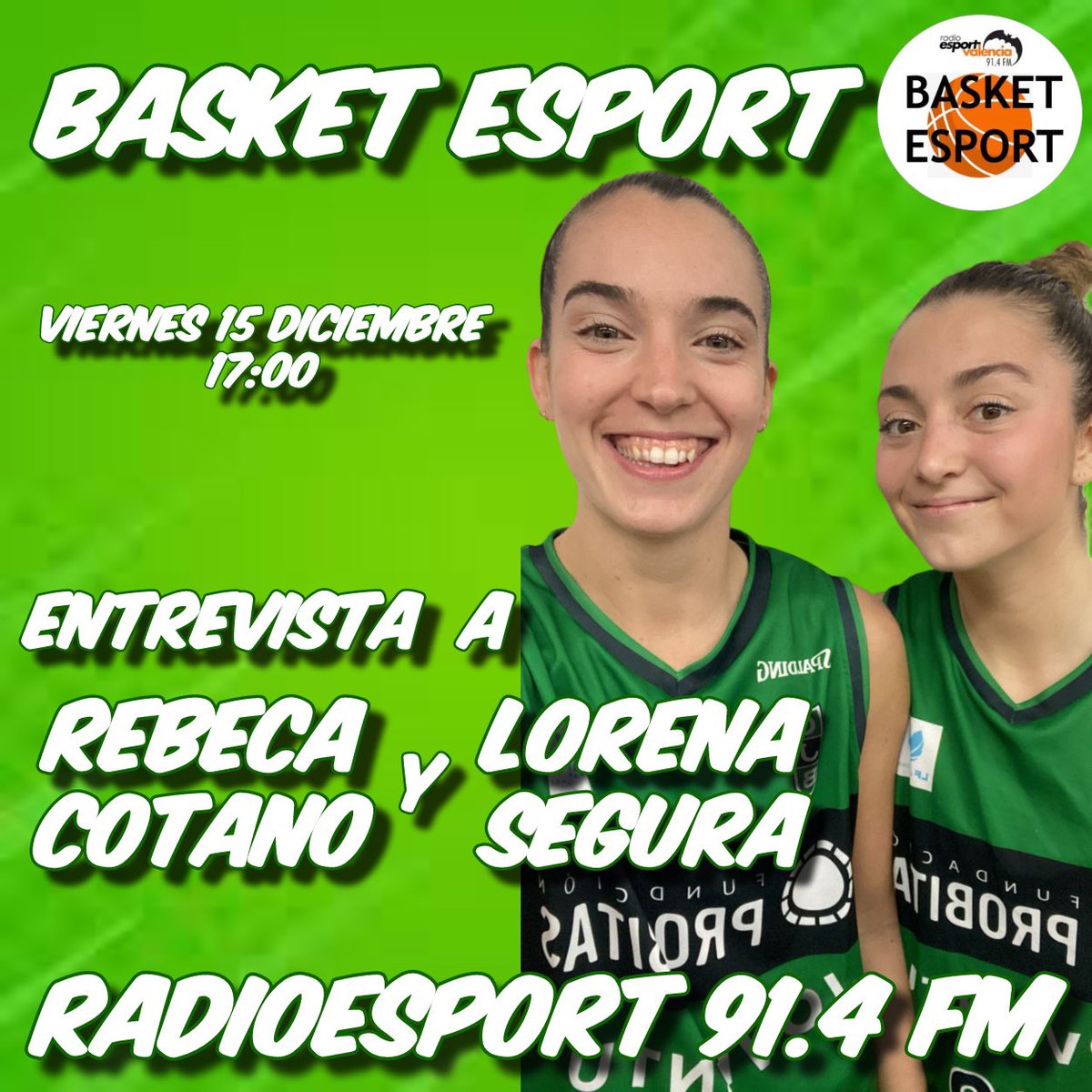 PODCAST 📻| #BasketEsport 15/12/23 con @abelaguado_ •Entrevista a @loreseguraa y @RebecaCotano •Previa Paterna 🆚Joventut de #LFChallenge •Previa partidos finde •Y mucho más 🏀🍊 🎧 ivoox.com/basket-esport-…