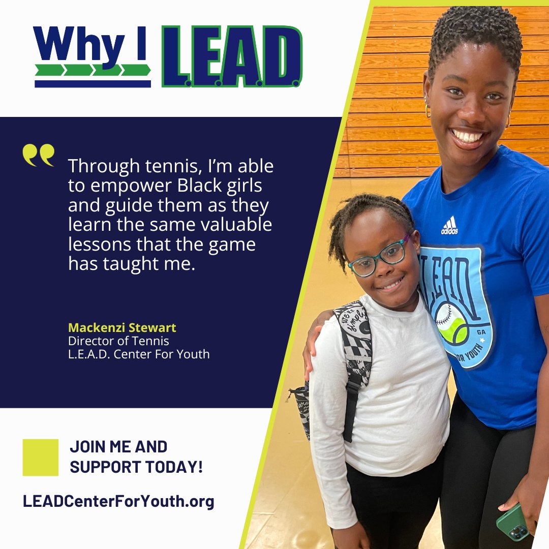 Mackenzi LEAD's to empower Black girls and to blaze new trails from the foundation laid by her parents and all those who support L.E.A.D. Center For Youth. What about you? bit.ly/GivetoLEAD #LEADCenterForYouth #LEADers #WHYILEAD #SupportSBYD #SportsBasedYouthDevelopment
