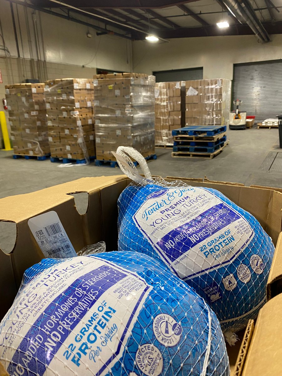We got turkeys! 20,000 pounds of them, thanks to @Kroger! Kroger pledged to donate 10 turkeys to Feeding Southwest Virginia for every @Virginia Tech Hokies touchdown. We can't wait to help feed our neighbors this holiday season!