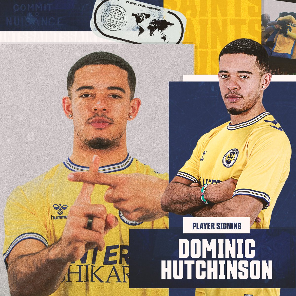 ✍️ Hutchinson Signs! 🤝 We're delighted to announce the addition of Dominic Hutchinson to The Saints squad, who comes in on a season-long loan from Wealdstone 👉 Read more on our website 🔗 loom.ly/9cDEJE8 #SACFC 😇