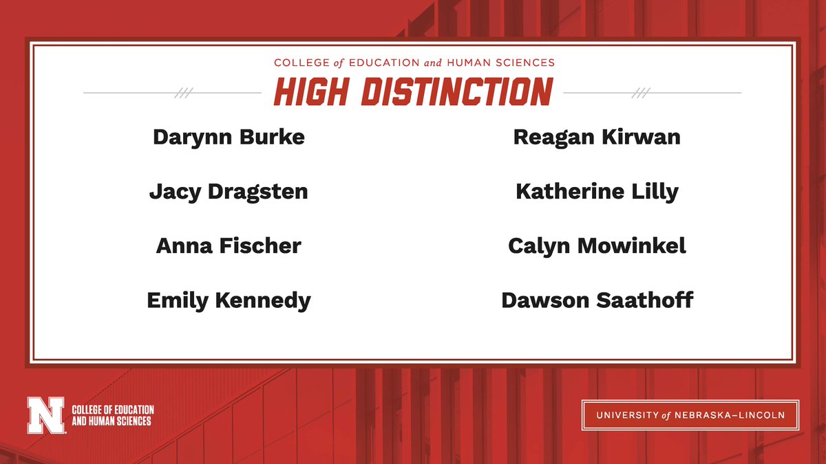 UNL_CEHS's tweet photo. Congratulations to the 31 CEHS students who are graduating with distinction tomorrow! These outstanding students will be celebrated at a reception this evening.

#UNLCEHS #UNL #GoBigGrad https://t.co/LK3NOrpRKP