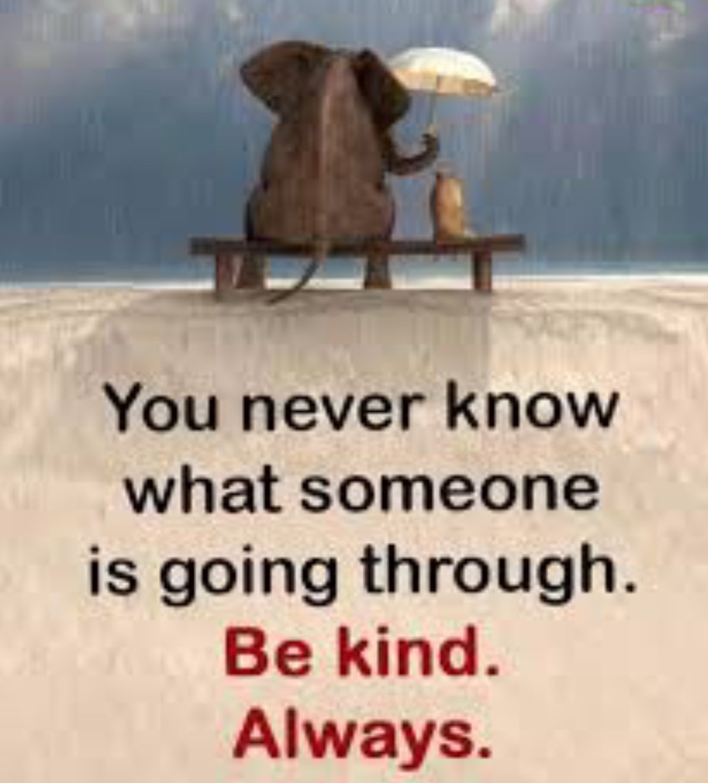 You never know what someone is going through. Be kind. Always. 😍 #bekind #mentalhealth