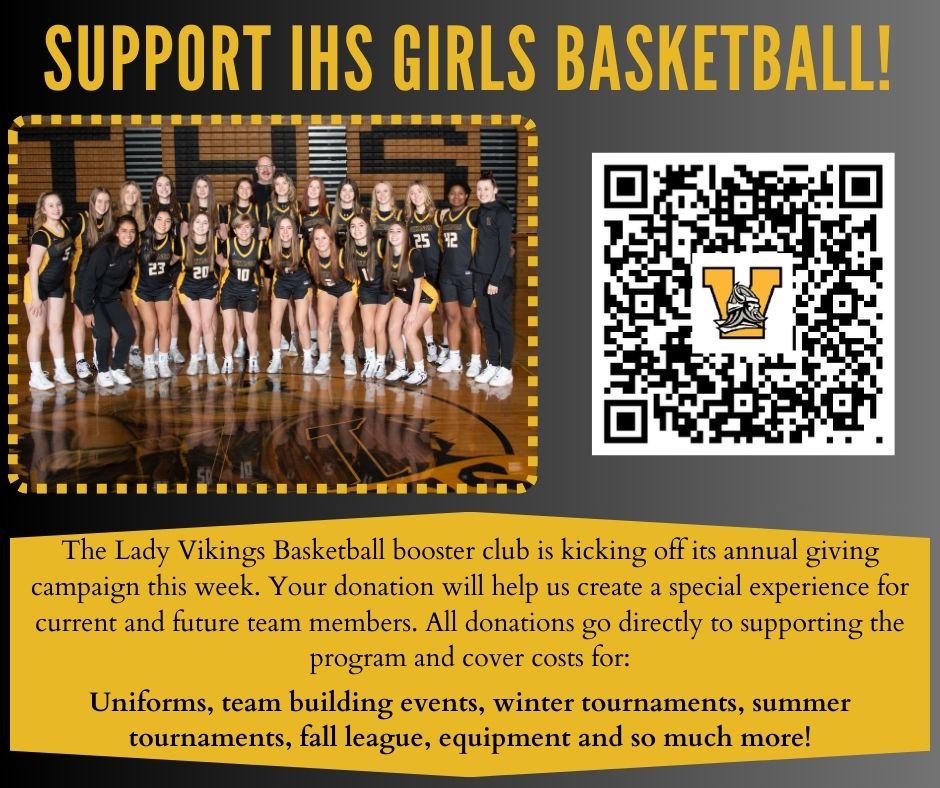 Our booster club is kicking off it's annual giving campaign this week. Interested in making a donation? Scan the QR code in the post or click on this link - onlinedonations.us/home/team-view… - We are grateful for our booster club and appreciate anyone who supports our program. Go Viks!
