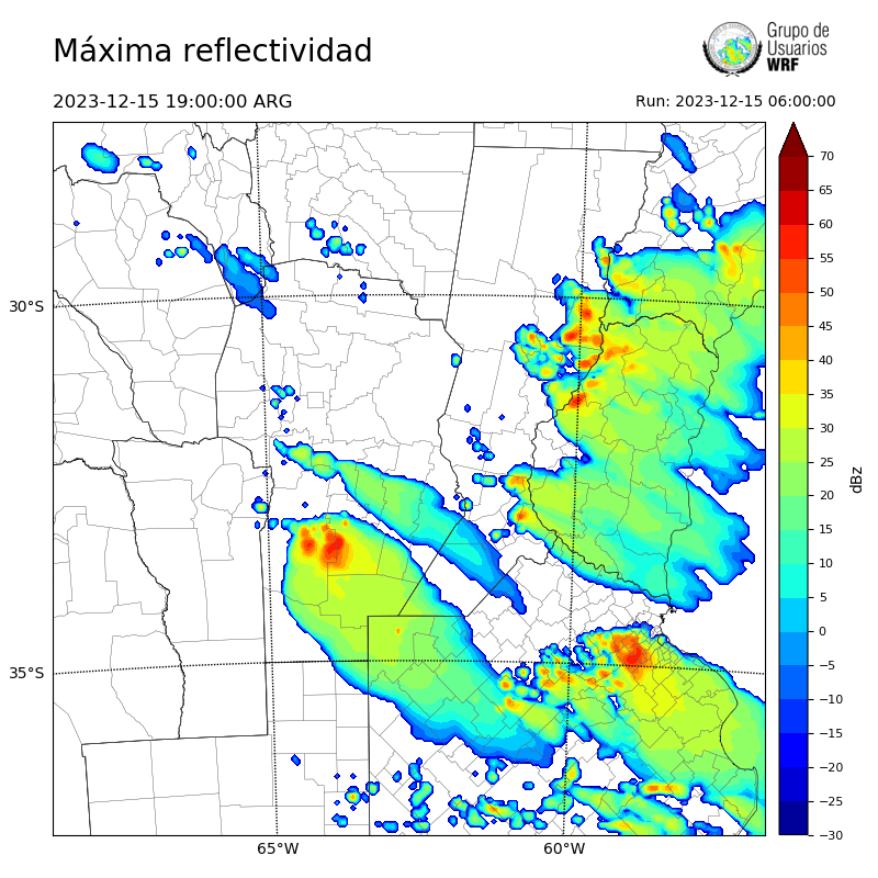GrupoRadarCBA's tweet photo. ⛈️#tormentas | Posible desarrollo de #tiemposevero esta tarde/noche al Sur de #Cordoba. Especialmente Río IV y localidades cercanas (fig1). Se espera tormenta muy intensa (posiblemente supercelular) con ráfagas extremas (fig2), #granizo y precipitación intensa. https://t.co/SbNB3rD40G