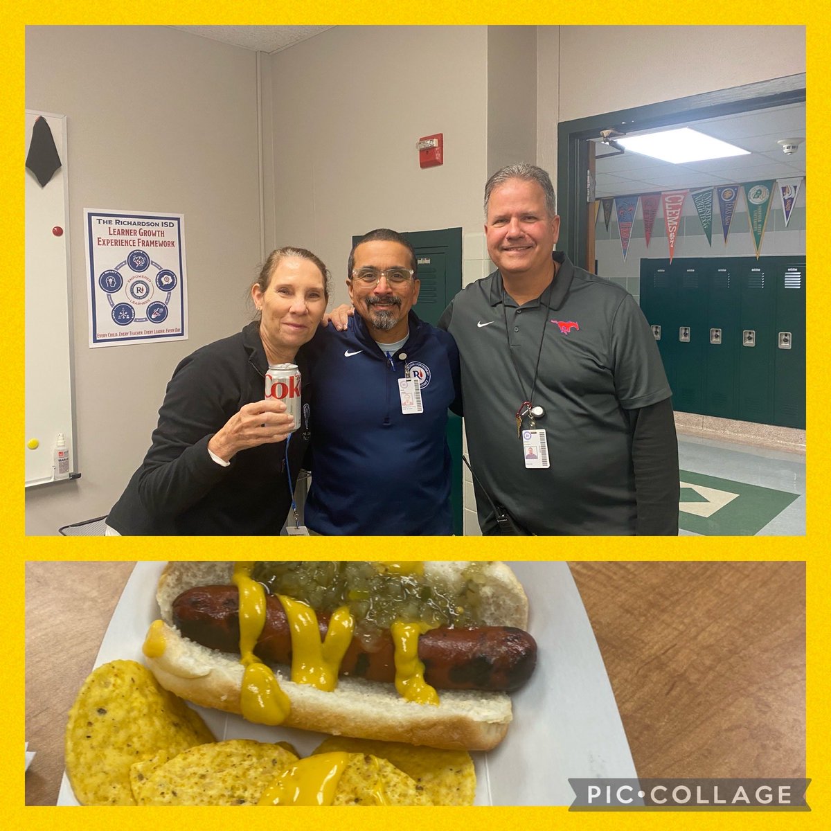 Can’t resist a ⁦⁦@djplaney⁩ hot dog❣️Best rainy day lunch ⁦@NorthJuniorHigh⁩. #risdbelieves ⁦@pdillonrisd⁩ ⁦@mjasso12⁩