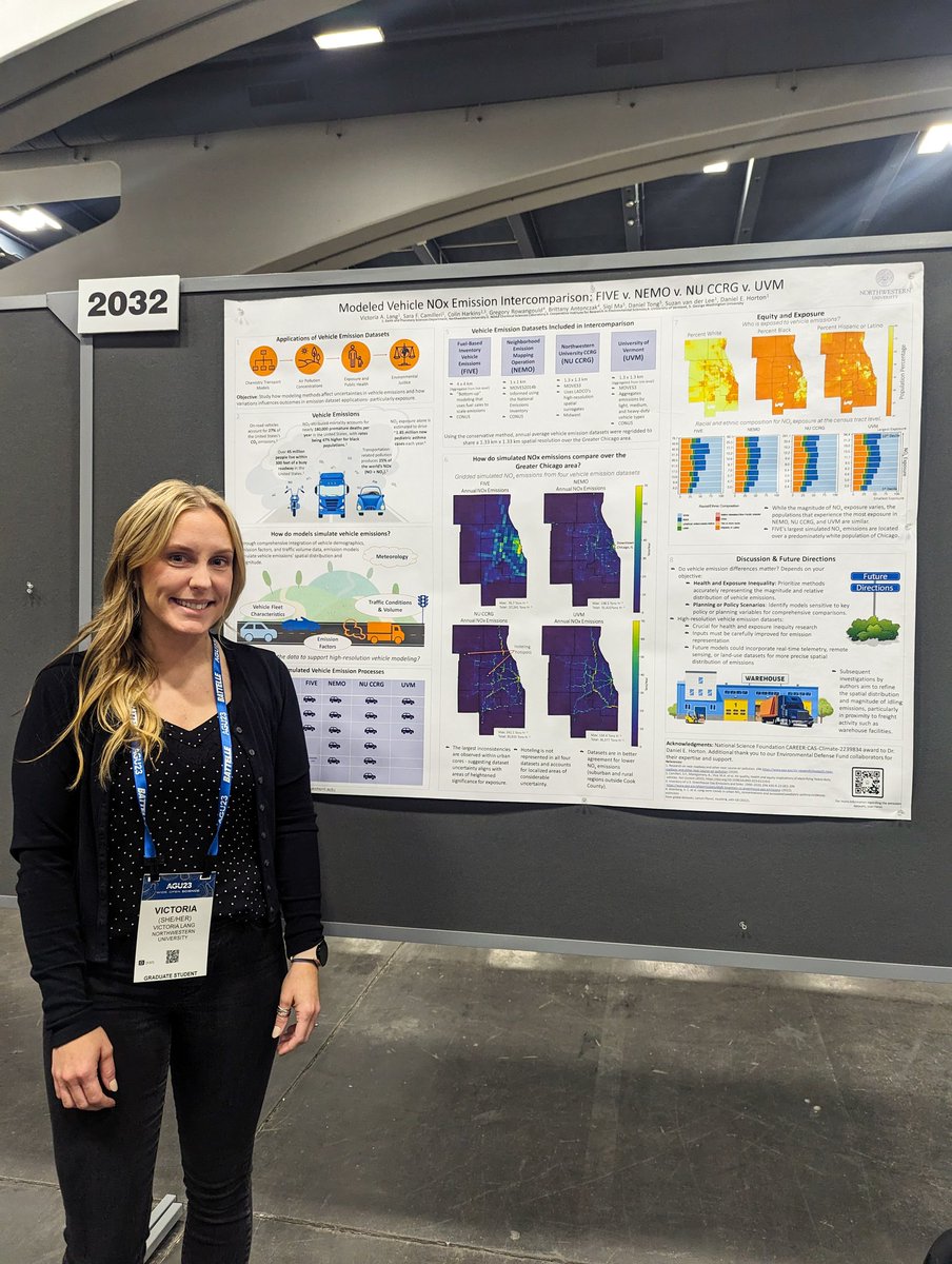 Come stop by and chat about vehicle emission modeling and how different modeling methodologies can influence outcomes in their applications- particularly exposure and equity. #AGU23