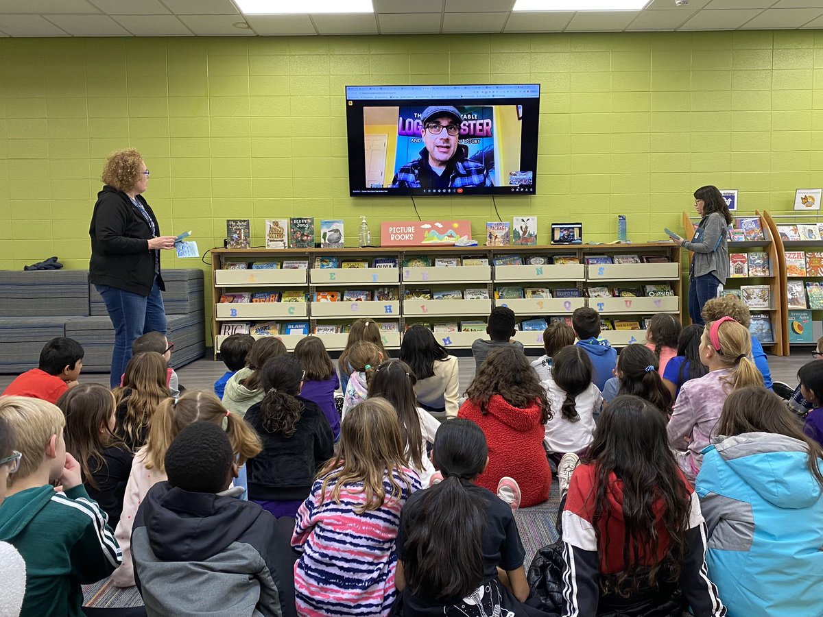 LundLibrarian's tweet photo. THE UNFORGETTABLE LOGAN FOSTER has been nominated for the @bluestemaward AND @RCYRBA this year, and our 3rd &amp; 4th book club loved reading it. Today they got to zoom with author @ShawnTweeters… it was a great experience, and that’s a fact! #GowerReads https://t.co/fqUu4Crsp4