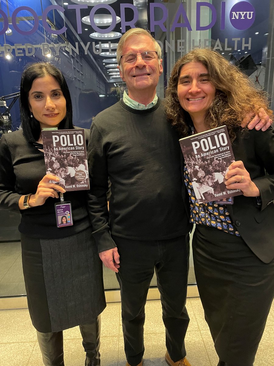 Privileged and honored to be able to interview @DavidOshinsky, with my co-host @KHochmanMD, about his Pulitzer Prize winning book Polio. We are fortunate to live in the age of science where we can come together to vanquish disease. #EssentialReading #vaccines