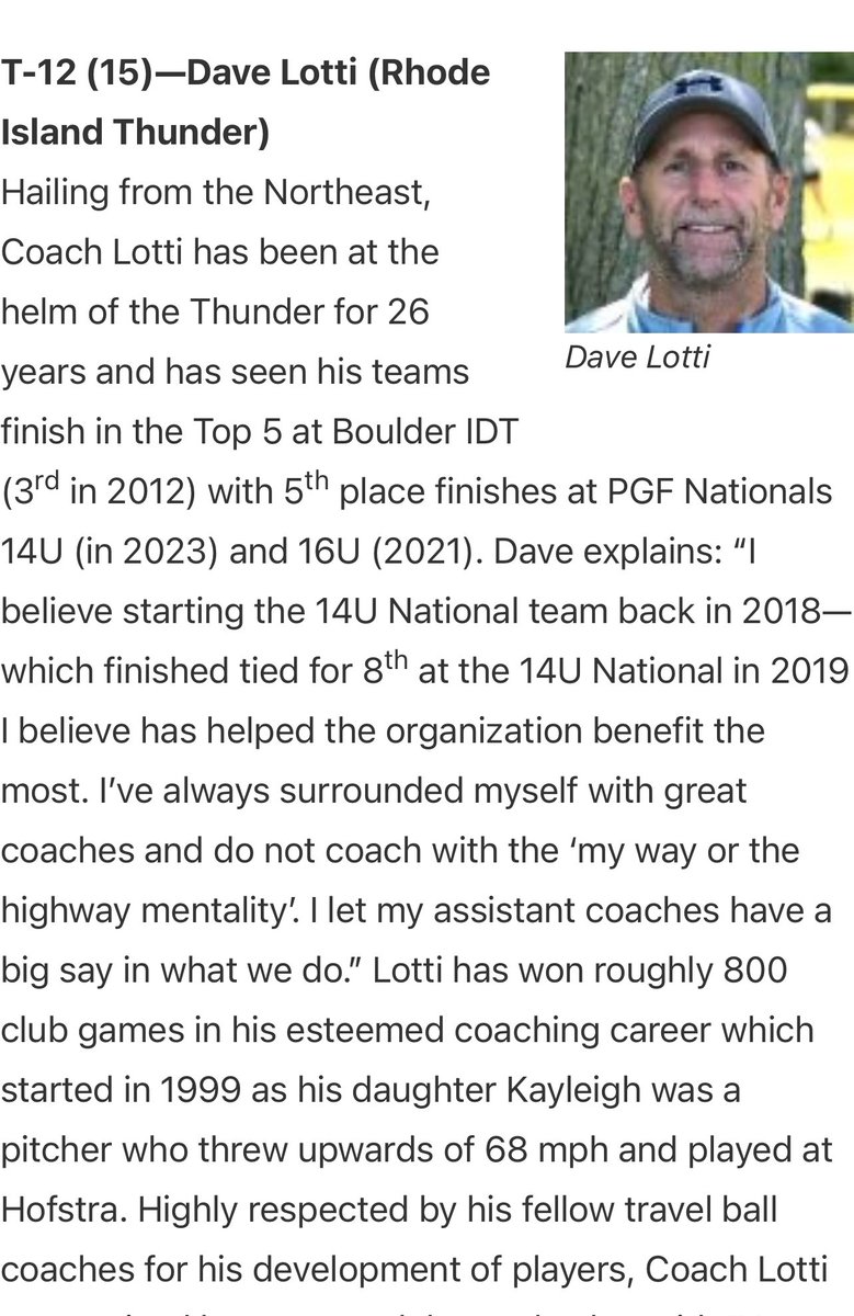 Rhode Island Thunder 18U National-Lotti (@lottirhode) on Twitter photo Congrats, to our esteemed leader <a href="/thunderjam134/">dave lotti</a> for his well-deserved recognition as one of the best travel coaches in the country!!! His leadership, instruction and attention to detail prepares our athletes for success on and off the field! #Thunderway <a href="/Frank_Lieto/">Frank Lieto</a> Congrats, to our esteemed leader <a href="/thunderjam134/">dave lotti</a> for his well-deserved recognition as one of the best travel coaches in the country!!! His leadership, instruction and attention to detail prepares our athletes for success on and off the field! #Thunderway <a href="/Frank_Lieto/">Frank Lieto</a>