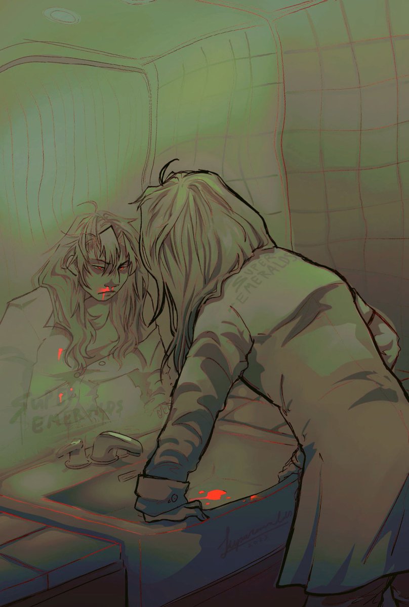 Maria caughed into the sink "I Feel Fine" she told herself before cleaning up so Shadow and Gerald wouldn't ask questions.