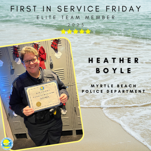 MyrtleBeachGov's tweet image. Congratulations, Heather! #FirstinService