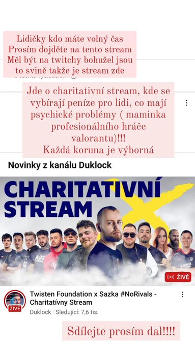 Pros&iacute;m nav&scaron;tivte tento stream, každ&aacute; korunka dobr&aacute; na v&yacute;bornou věc https://t.co/blW9pLT0Ez<a href="/tag/xhamster"class="tags"><span>#xhamster</span></a>