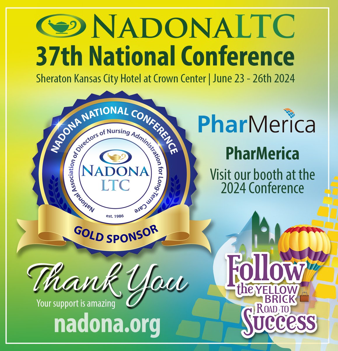 THANK YOU Gold Sponsor PharMerica 🤩  We are so thankful for your ongoing support and sponsorship of NADONAs education and events.  

Join PharMerica at 2024 NADONA LTC 37th National Conference, Sheraton Kansas City Hotel at Crown Center, June 23rd - 26th 2024 

#Nadona2024
