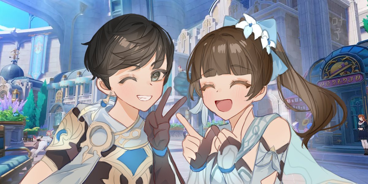 叶子 🍃 (@fuwachu_) on Twitter photo Part 1 of drawing genshin VAs as their characters :
starting off with the travelers!! <a href="/airzach/">Zach Aguilar</a> <a href="/smillercrews/">Sarah Miller-Crews</a>
#Lumine #Aether #genshinimpact Part 1 of drawing genshin VAs as their characters :
starting off with the travelers!! <a href="/airzach/">Zach Aguilar</a> <a href="/smillercrews/">Sarah Miller-Crews</a>
#Lumine #Aether #genshinimpact