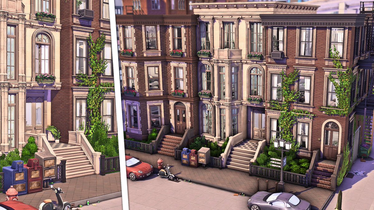 New Speed Build! 🚕 🤍 I built some New York Brownstone Townhouses! 🥯👜 📍 Spice Market, San Myshuno 🌶️ >>> youtu.be/WzK5V5NIKr8?si… @thesims @simscreatorscom #TheSims4 #TheSims #ShowUsYourBuilds