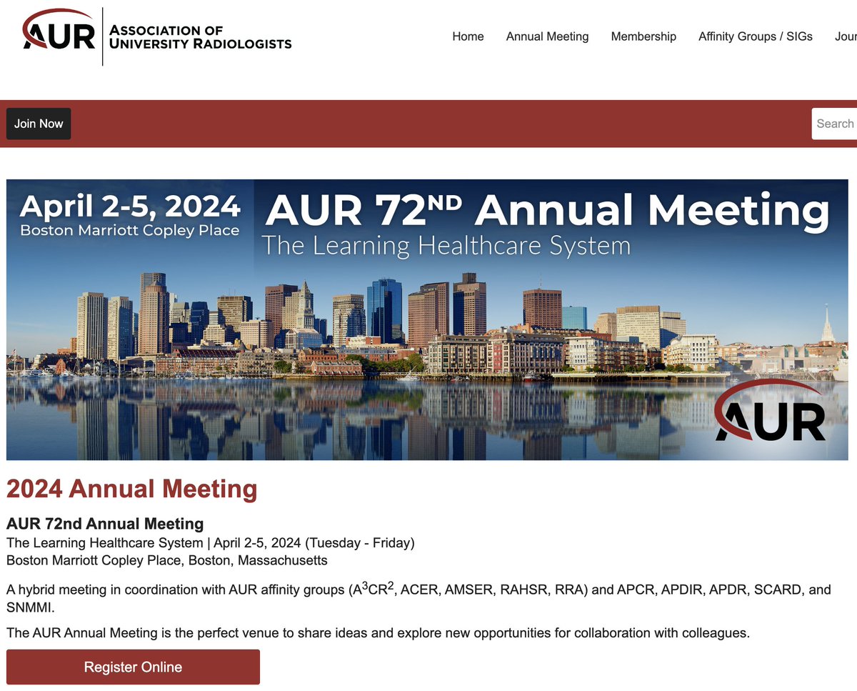 Registered for #AUR24!  Who's in?!!
*Registration is now open for the @AURtweet annual meeting April 2-5, 2024.  Join us for the🩻 &amp; for the 🌼 spring daffodils in Boston!!  
aur.org/annual-meeting
