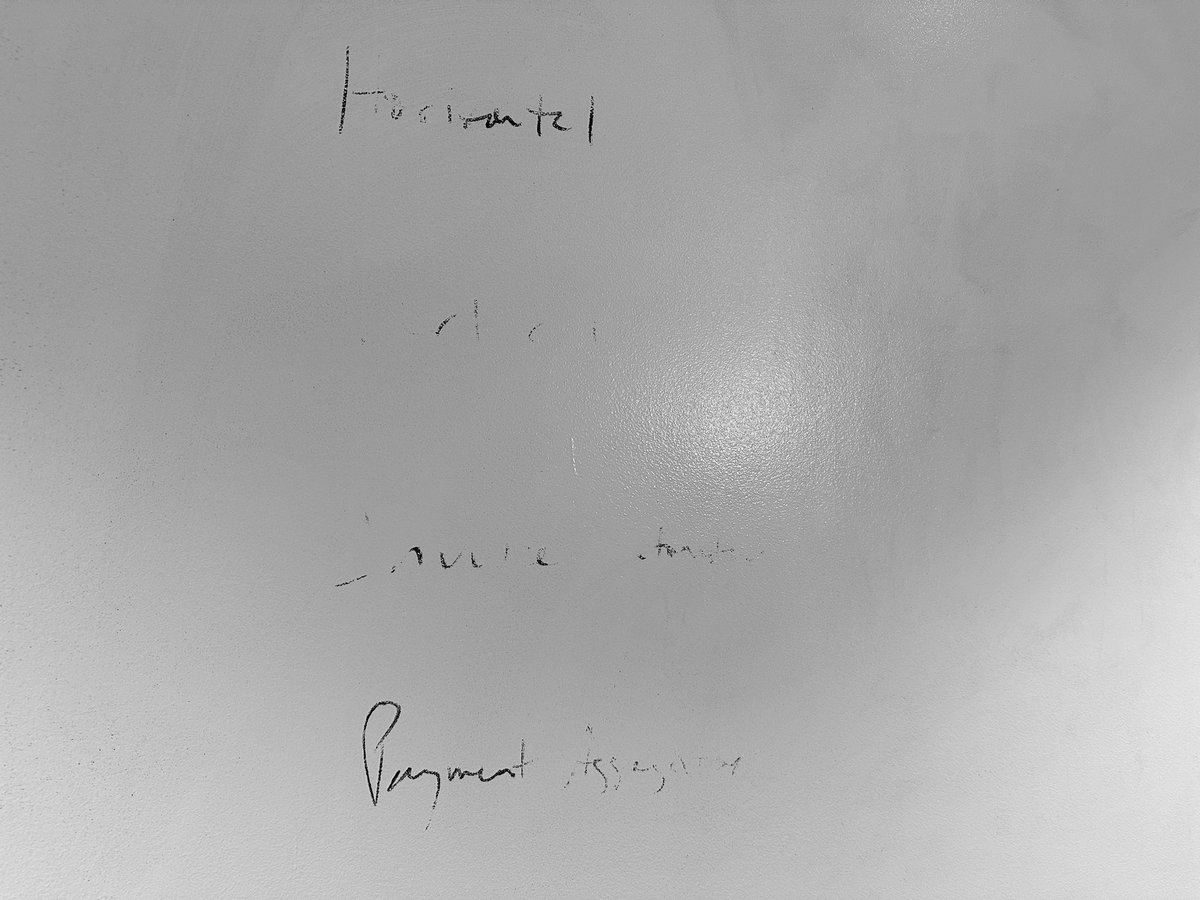 This writing stubbornly refuses to erase from woated whiteboard painted wall. I take inspiration from #DoctorWho. Like Peter Capaldi in “Heaven Sent,” I take swipes at this whiteboard every morning, as if it were a wall of Azbantium. Only 4.5 billion years to go. 👍🏻
