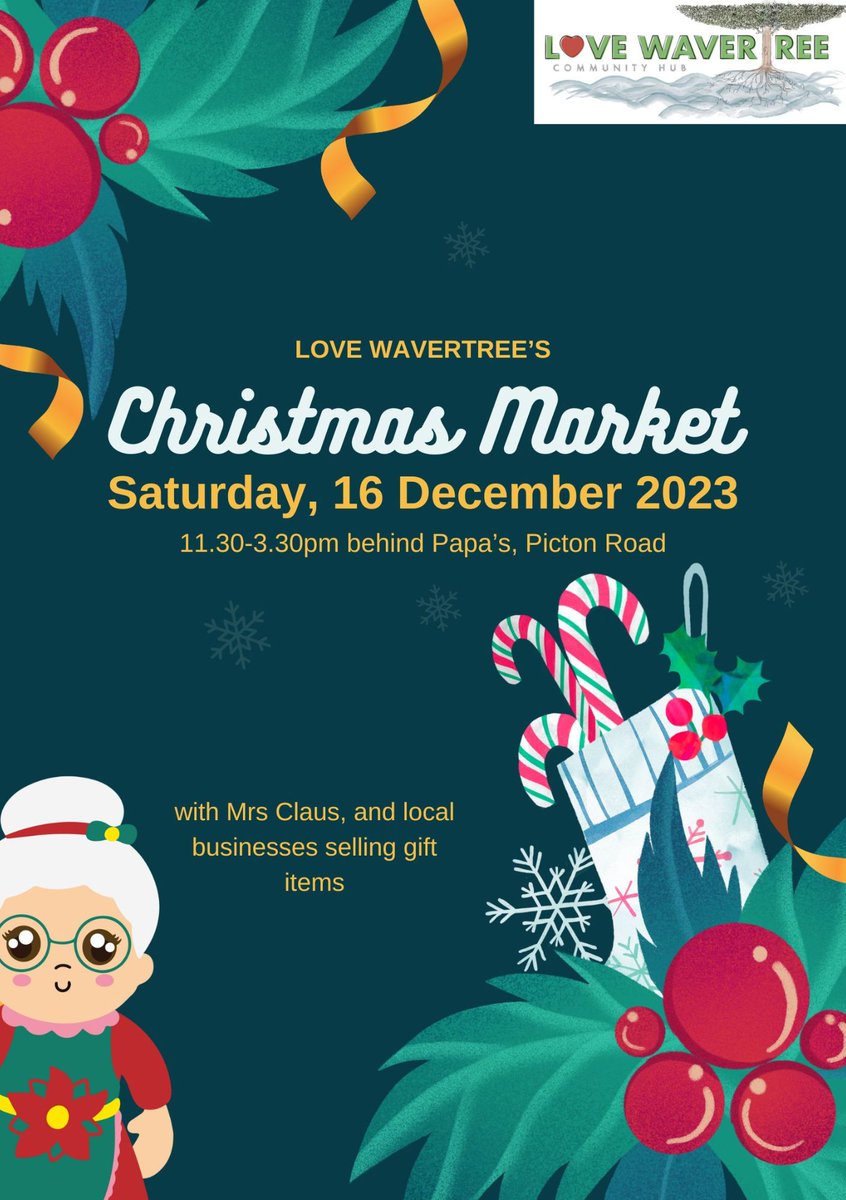 Hi all, just a reminder that the @LoveWavertree Christmas Market will be tomorrow. @PaulaBarkerMP