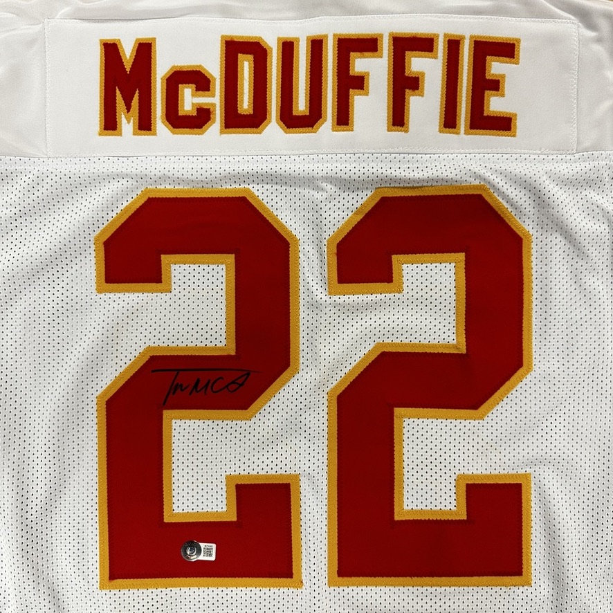 If Trent McDuffie gets an interception and the Chiefs beat the Patriots today, we'll give a Trent McDuffie autographed jersey to someone who reposts this post and follows us!