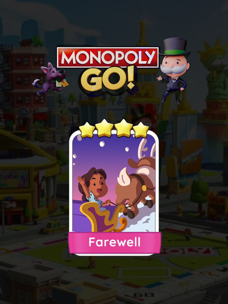 GV_Mnch's tweet photo. *:･ﾟ✧*:･ﾟ✧ Farewell *:･ﾟ✧*:･ﾟ✧
                    GIVEAWAY 

→ 1 Winner

All you have to do is:

‣ follow me
‣ like and retweet this tweet

Giveaway ends on December 18, 6pm! (GMT+8)

#MonopolyGo #MonopolyGoTrade https://t.co/UMsgd4pRgf