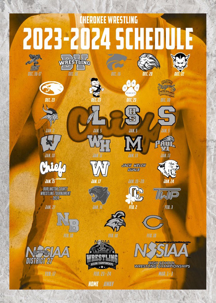 This years schedule, let’s go Chiefs! 💪🏼@Cherokee_HS