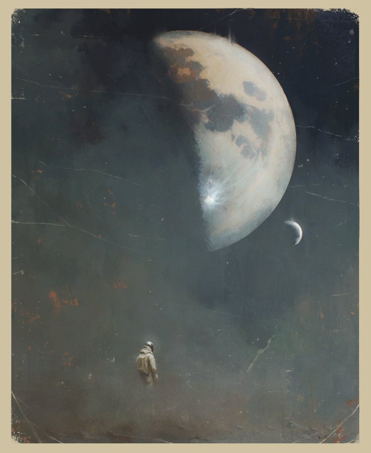 Dariusz Kieliszek Illustrator The Moon is getting closer @DariuszKielisz2