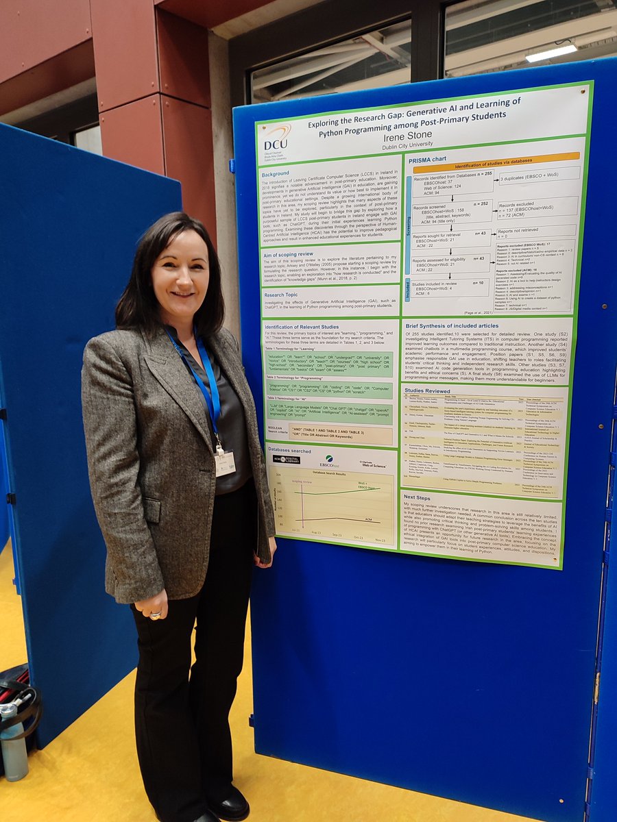 Really enjoyed the Human-Centred AI in Education and Practice Conference @WeAreTUDublin Tallaght and having the opportunity to present my poster, now published in @TheOfficialACM digital library dl.acm.org/doi/10.1145/36… @DCU_IoE_PGSR