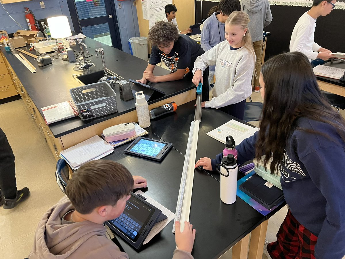 Make room for tracks &amp; carts in our Force &amp; Motion unit centered around car &amp; driver safety. Ss <a href="/LarsonMS/">Larson Middle School</a> explored how to measure &amp; graph the speed of a moving object. Ss will use these sci skills to find ways to reduce risks of motor vehicle accidents! <a href="/SEPUP_UCB/">SEPUP</a> #scienceisfun