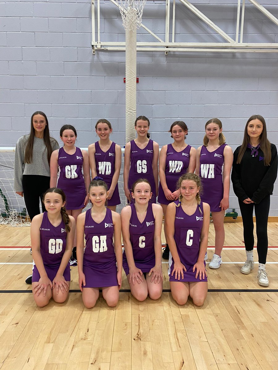 BerthaParkPE's tweet photo. Our S1 Netballers played @StrathavenPE away today producing a fine performance and another win🥳

Huge thank you to our S3 coaches Emily &amp; Ava and the legendary Mrs Bayne for driving🙌💜

POTM: Ellie D💪

@BerthaParkHigh's S1's Scottish Cup adventure continues...
#achievement #si https://t.co/2BMf5Cuv6B
