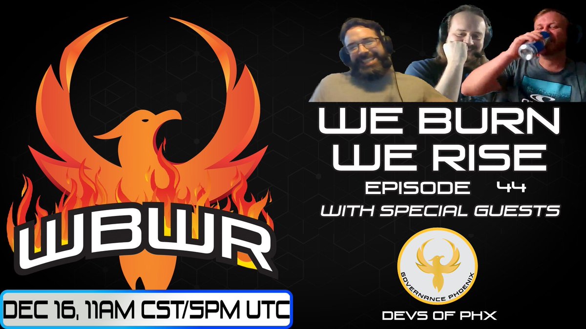 Join us in our official telegram tomorrow at 11AM CST/5PM UTC for our monthly WeBurnWeRise!! Exciting times ahead as we continue to build:

t.me/Crypto_Phoenix…

#developers #community #phx #podcast #Web3