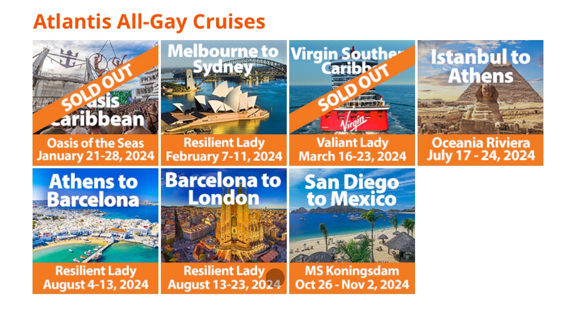Just Announced! The gayest and most ghoulish cruise of the year with Atlantis! Text or email Tom @ T-Jet for bonus $$ and on board goodies! 480-390-5108 travel.tjet@gmail.com t-jettravel.cruise.com
