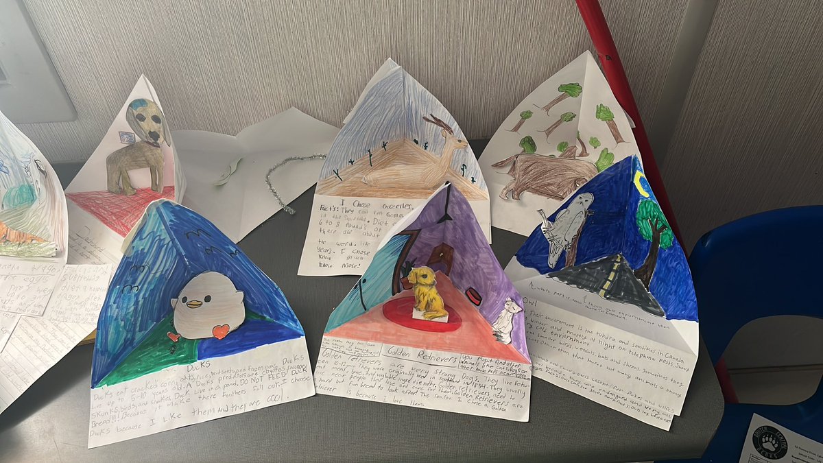 Ss worked very hard on their science tri-aramas! 🐈🐖🦍🐥🐢🦆🦉🦘🦥 <a href="/ps_baxter/">Baxter Central PS</a>  <a href="/GjacobsG/">GLJacobs</a>