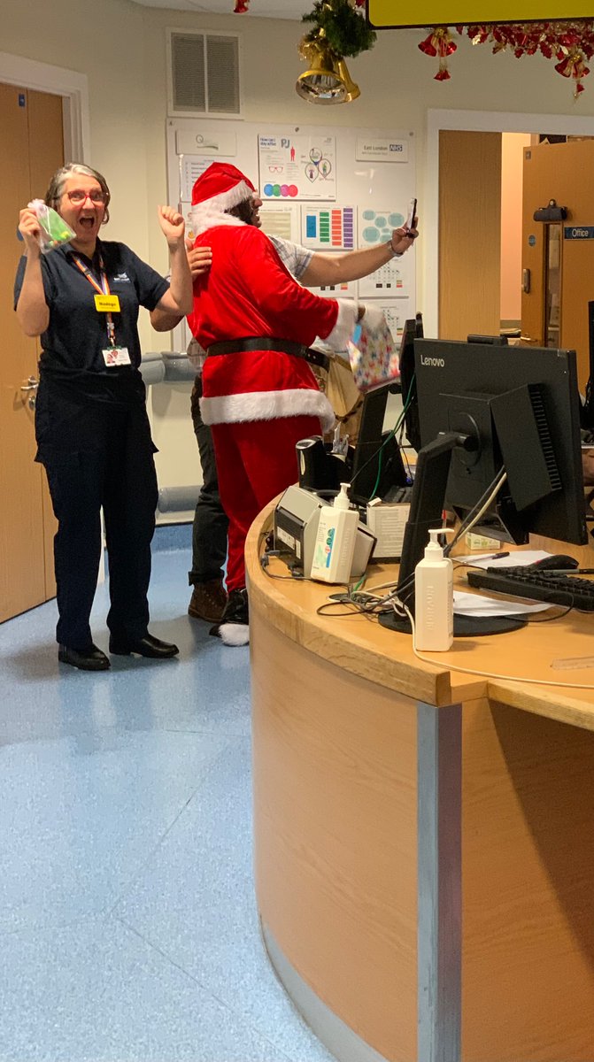 Fothergill ward manager Balalola and the ward staff were just as excited as the patients’ to meet Santa for their gifts at the friends and families christmas party yesterday! #patient-experience#