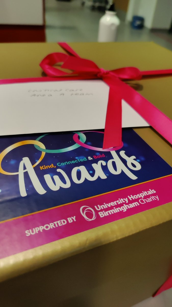 Tony Whitehouse (@whitehouse_icu) on Twitter photo Our #ICU team were awarded Kind Connected Bold today
Very moving letter from a relative about a patient's care
It's what our team does every day but nice that it has been recognised 😊
Thank you to our patient. Thank you <a href="/UHBCharity/">University Hospitals Birmingham Charity</a> and <a href="/uhbtrust/">University Hospitals Birmingham</a> Our #ICU team were awarded Kind Connected Bold today
Very moving letter from a relative about a patient's care
It's what our team does every day but nice that it has been recognised 😊
Thank you to our patient. Thank you <a href="/UHBCharity/">University Hospitals Birmingham Charity</a> and <a href="/uhbtrust/">University Hospitals Birmingham</a>