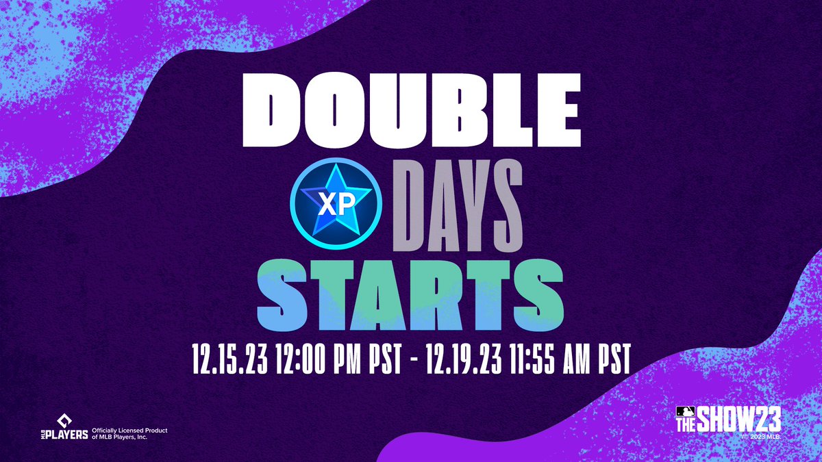 🚨 Double XP starts now!!! 🚨 Play #MLBTheShow 23 now and start getting double the XP!