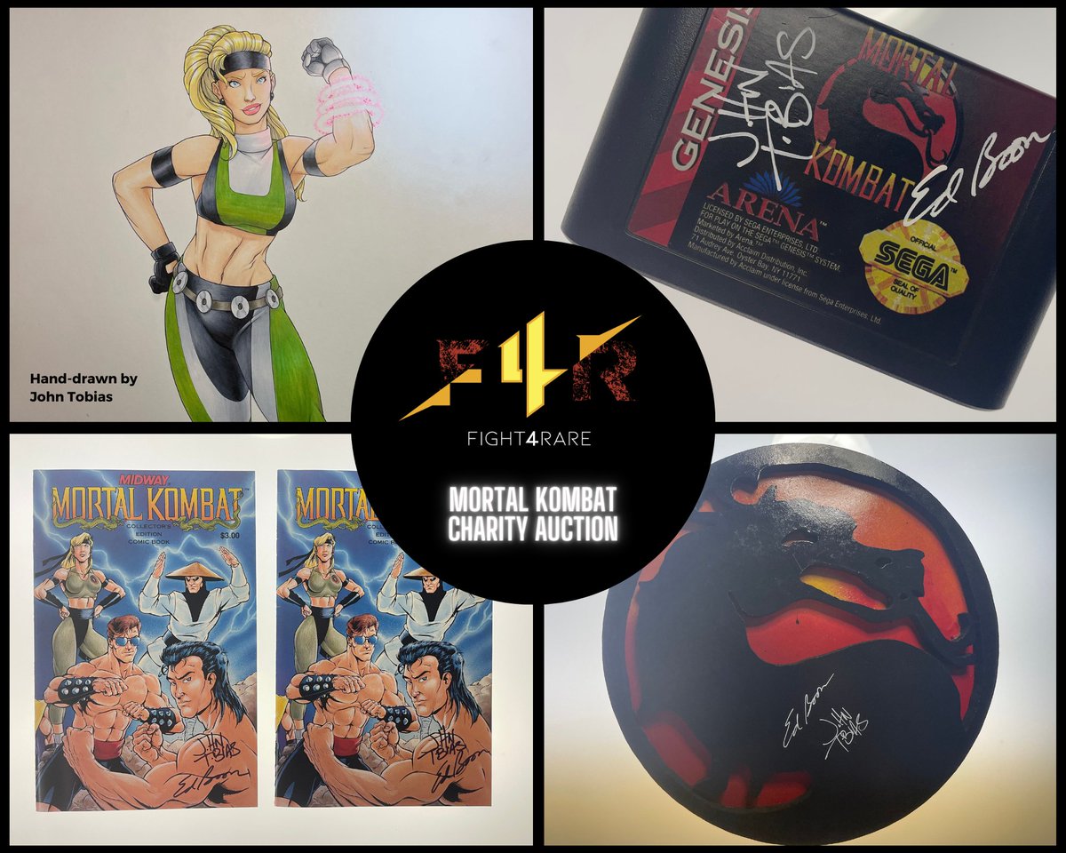 Check out our charity auction with some amazing #MK treasures from the past! We have items signed by the MK co-creators. These are RARE! Auction ends 12/17 @ 6pm PT 🔗givebutter.com/c/Fight4Rare_M… Read Raiden’s story that inspired the #Fight4Rare campaign: umassmed.edu/giving/impact/…