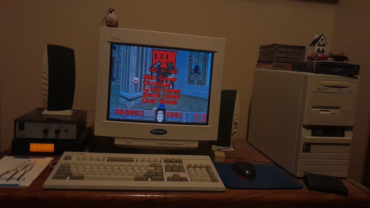 Installed 10x10.wad on the Windows 98 PC with PRBoom+. I've been wanting to play this masterpiece for a while.