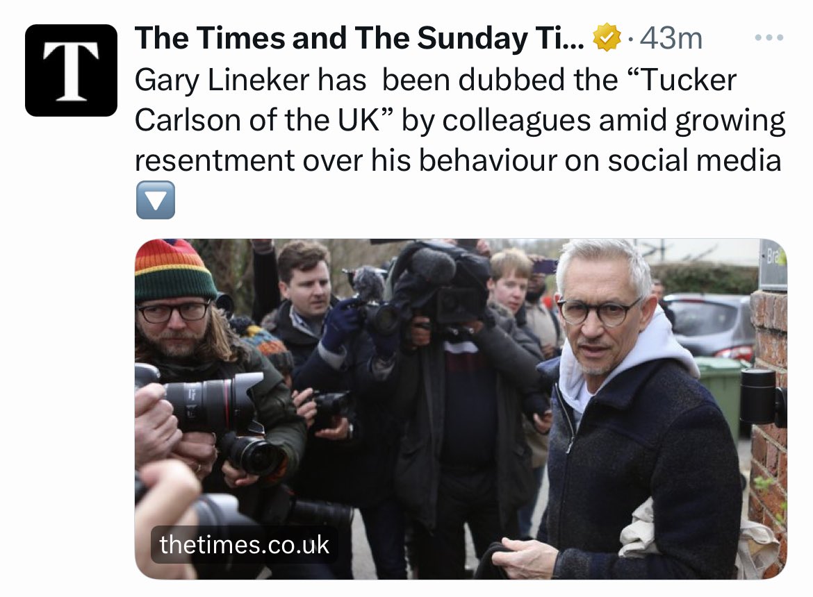 Again, congratulations everyone: noted milquetoast ex-footballer Gary Lineker is now unimaginably extreme, which maybe gives you an idea of where the Sensible centre is, now that these towering intellects have got their way.