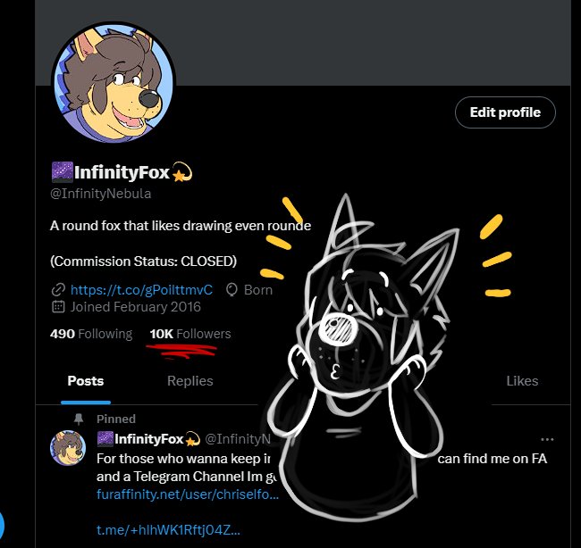 Ay YOOOO!! Thanks a bunch to everyone for helping me reach a big milestone! Love ya! ♥️🦊♥️