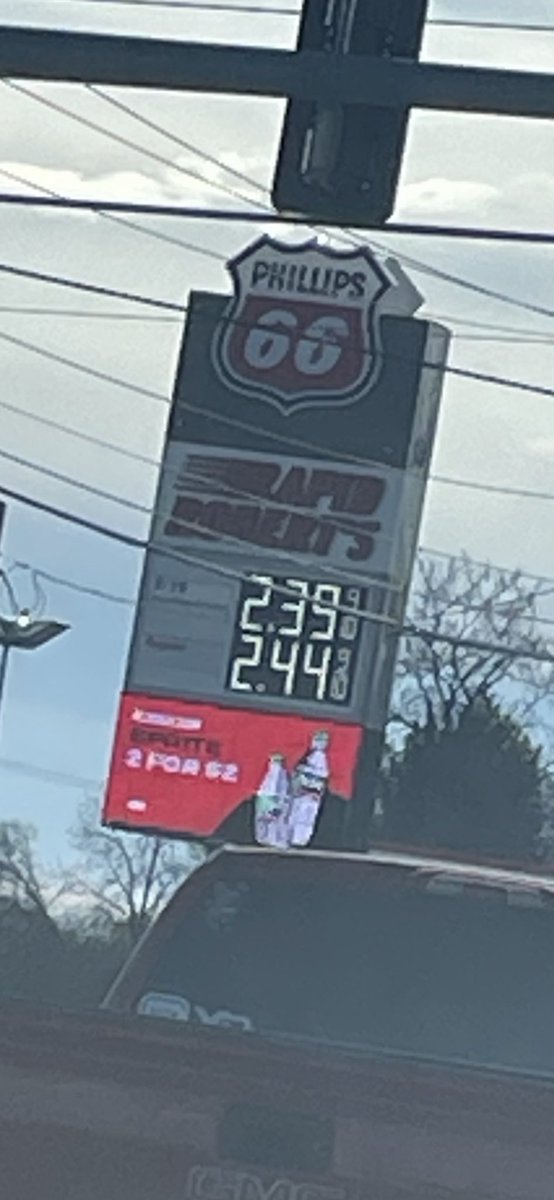 Driving by a gas station down the street from me. Repost to really piss off a Trump supporter.