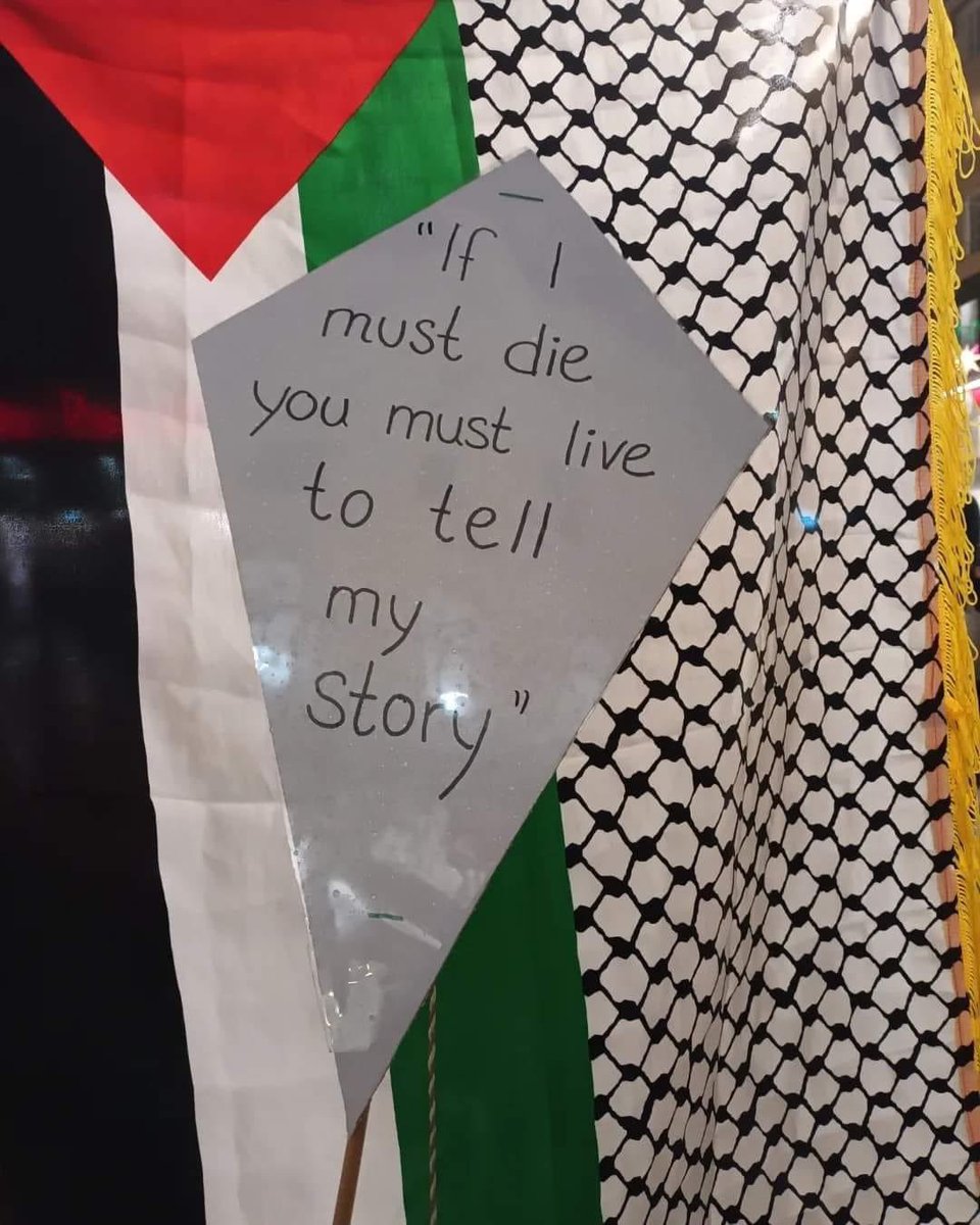 sarafromgaza's tweet image. "If I must die you, you must live, to tell my story." Refaat Alareer