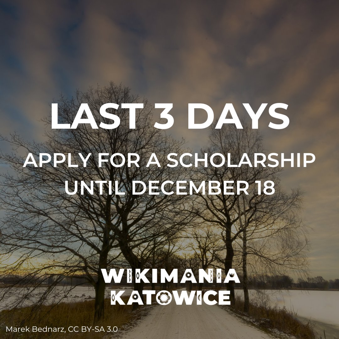 Last 3 days to grab a #Wikimania2024 scholarship! Apply now and get your expenses covered. Just click the link below. tr.ee/FZ9liOfW6u