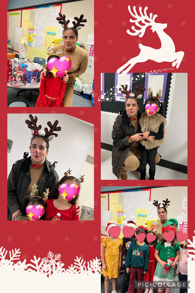You know Dasher and Dancer and Prancer and Vixen, Comet, and Cupid and Donner and Blitzen. 🎶 But do you recall the most famous reindeer of all?
Rudolph the Red-Nosed Reindeer❗️Santa’s reindeer and elves were spotted <a href="/TWE_Texans/">Townewest Elementary</a> ❄️ ¡Felices Fiestas! Happy Holidays! <a href="/FBISD_MSD/">FBISD Multilingual Programs</a>