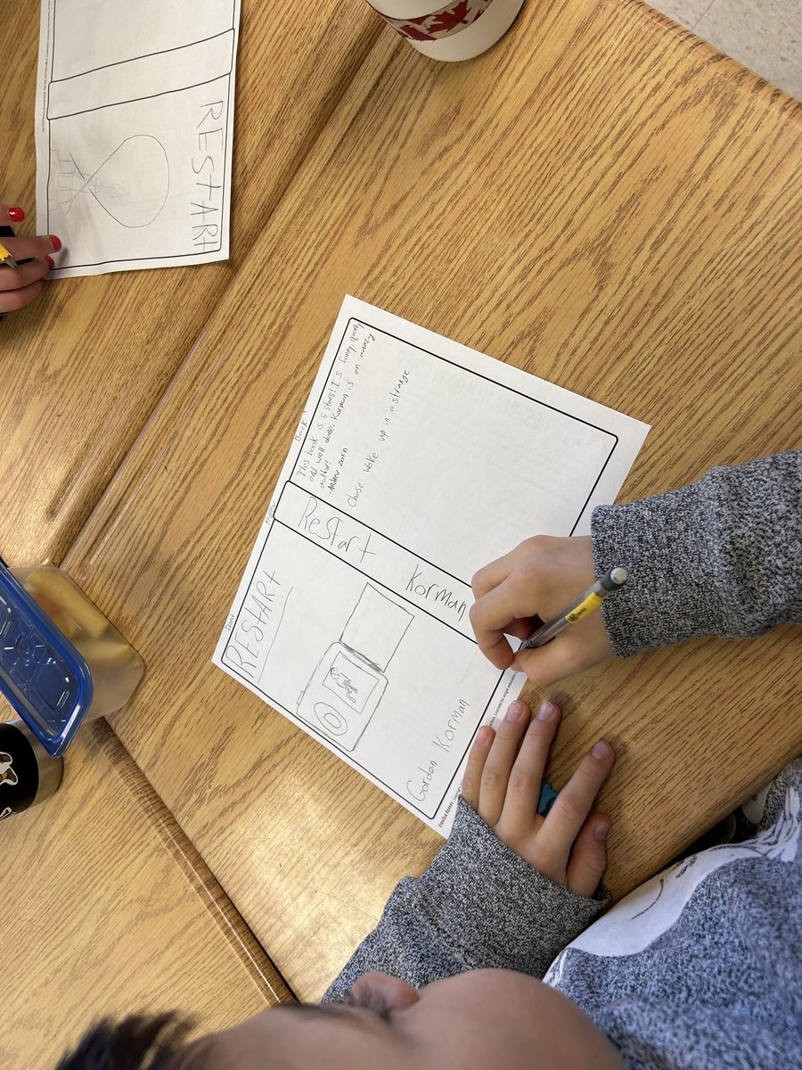 We finished our read aloud, Restart. Students worked on creating a new book cover today as many of them said they didn’t feel the actual book cover represented the book well. There are so many great covers coming along and I’m looking forward to final products! <a href="/GlenDhuPS/">Glen Dhu</a>