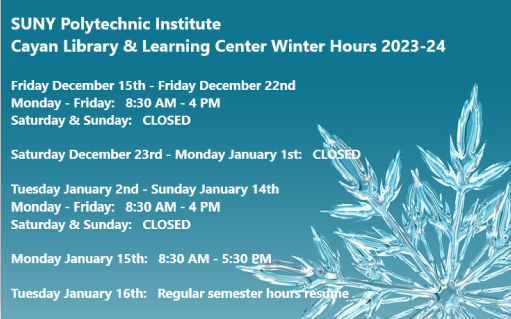 SUNY Poly Library tweet media