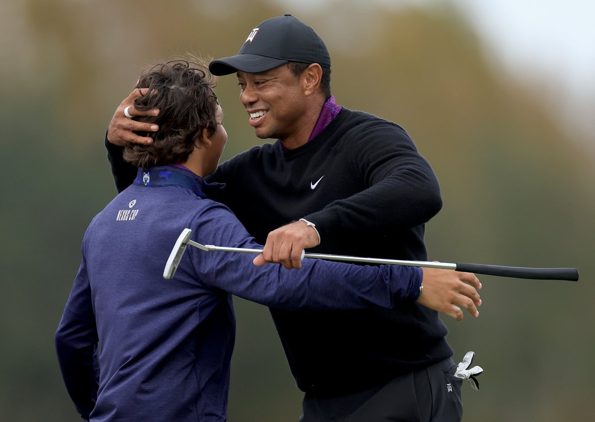 Tiger Woods on the one thing Charlie does that gets under his skin 'I just don't like the fact that he stares at his phone all the time. Put your phone away and just look around. That's one of the things I think all parents struggle with is most kids don't look up anymore.…