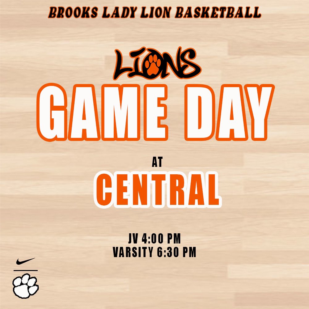 Brooks Lady Lions Basketball (@lionsbrooks) on Twitter photo 🚨GAME DAY🚨 Your <a href="/LionsBrooks/">Brooks Lady Lions Basketball</a> travel to CentralTONIGHT! JVG 4:00, & VG 6:30. TURN OUT & GET LOUD <a href="/bhsloudcrowd/">BHS Loud Crowd</a> @BrooksHSLions <a href="/recruitBROOKS/">#recruitBROOKS</a> <a href="/BrooksBBall/">Brooks B Basketball</a> #gameday🏀 🚨GAME DAY🚨 Your <a href="/LionsBrooks/">Brooks Lady Lions Basketball</a> travel to CentralTONIGHT! JVG 4:00, & VG 6:30. TURN OUT & GET LOUD <a href="/bhsloudcrowd/">BHS Loud Crowd</a> @BrooksHSLions <a href="/recruitBROOKS/">#recruitBROOKS</a> <a href="/BrooksBBall/">Brooks B Basketball</a> #gameday🏀