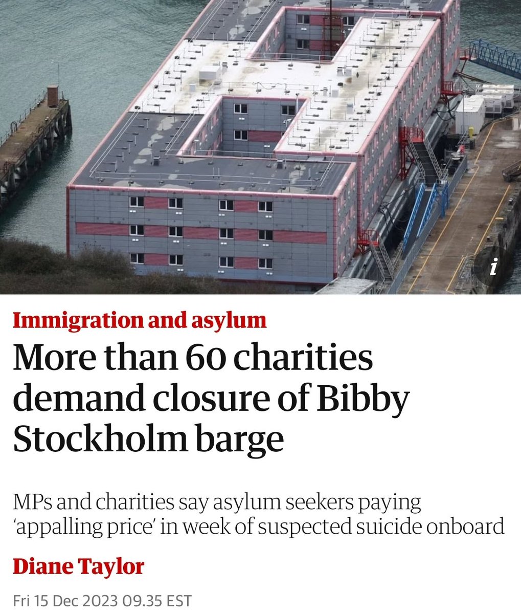 More than 60 charities demand closure of Bibby Stockholm barge Should the barge be closed or the 60 charities be closed? Are charities now a front to the far Left organised invasion of the UK?